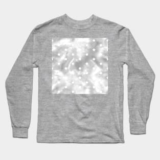 Gray Tie-Dye and Stars Long Sleeve T-Shirt